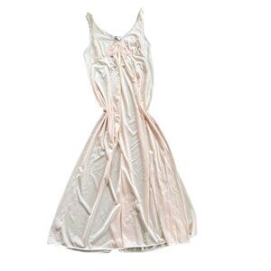 Vintage Vassarette Pastel Peach Lingerie Nightgown M